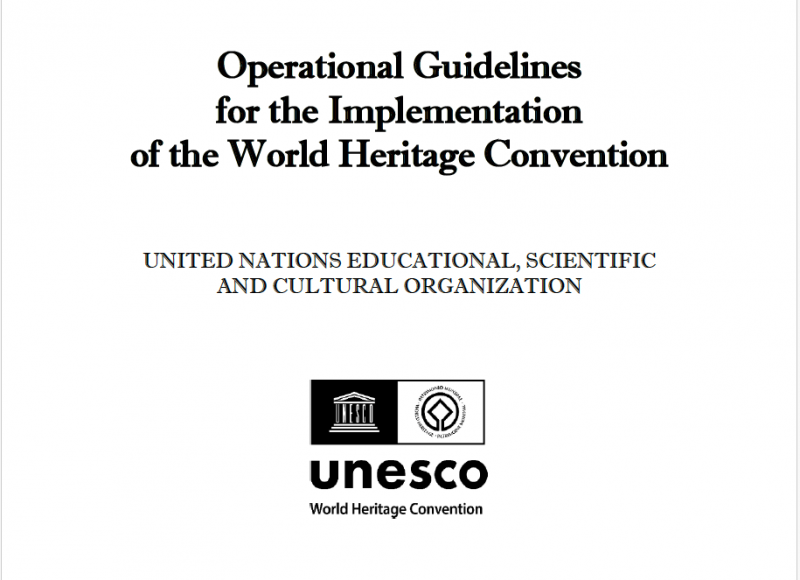 Operational Guidelines for the Implementation of the World Heritage Convention - Instituto Regional del Patrimonio Mundial en Zacatecas