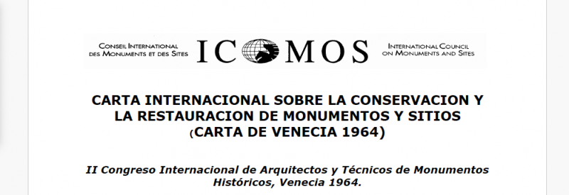 Carta Internacional Sobre la Conservación y la Restauración de Monumentos y Sitios (Carta de Venecia 1964) - Instituto Regional del Patrimonio Mundial en Zacatecas