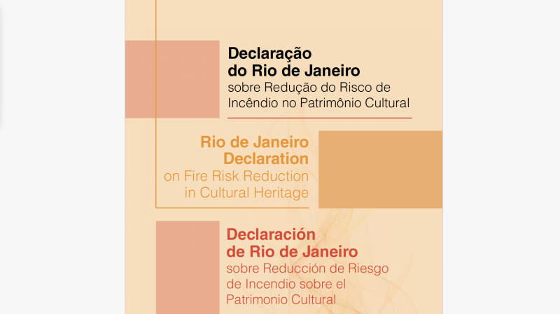 Declaración de Rio de Janeiro sobre Reducción de Riesgo de Incendio sobre el Patrimonio Cultural - Instituto Regional del Patrimonio Mundial en Zacatecas