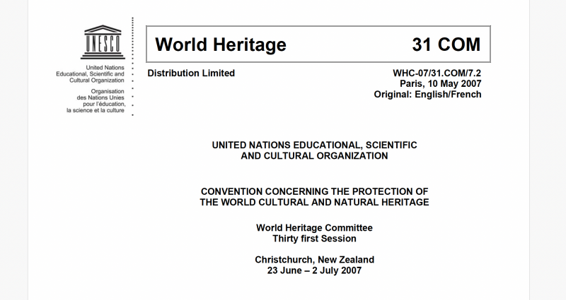 Convention Concerning the Protection of the World Cultural and Natural Heritage - Instituto Regional del Patrimonio Mundial en Zacatecas